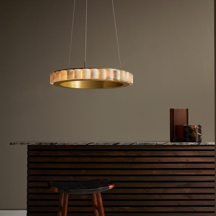 Alabaster Avalon Halo Chandelier - Simprolos