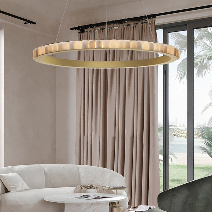 Alabaster Avalon Halo Chandelier - Simprolos