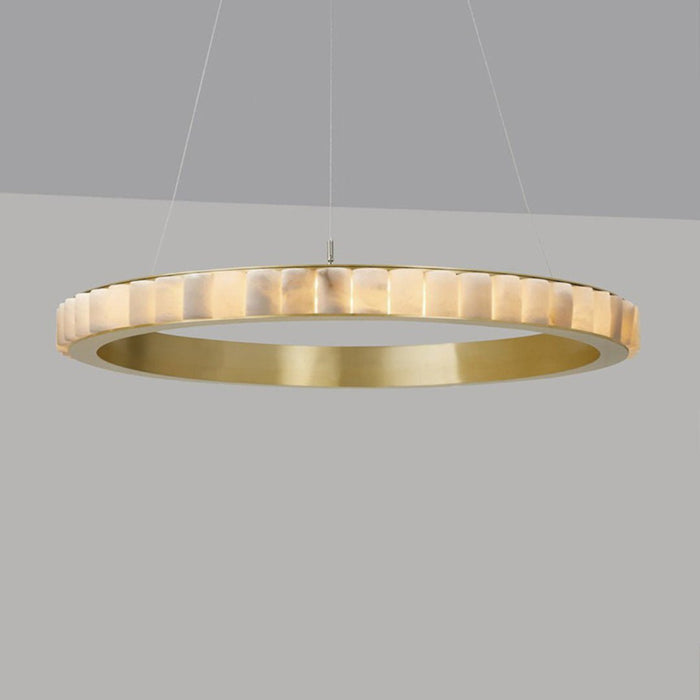 Alabaster Avalon Halo Chandelier - Simprolos