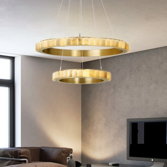 Alabaster Avalon Halo Chandelier - Simprolos