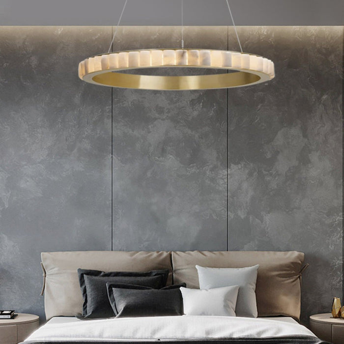 Alabaster Avalon Halo Chandelier - Simprolos