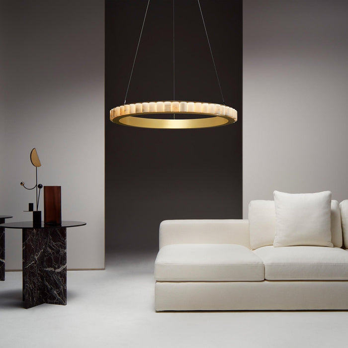 Alabaster Avalon Halo Chandelier - Simprolos
