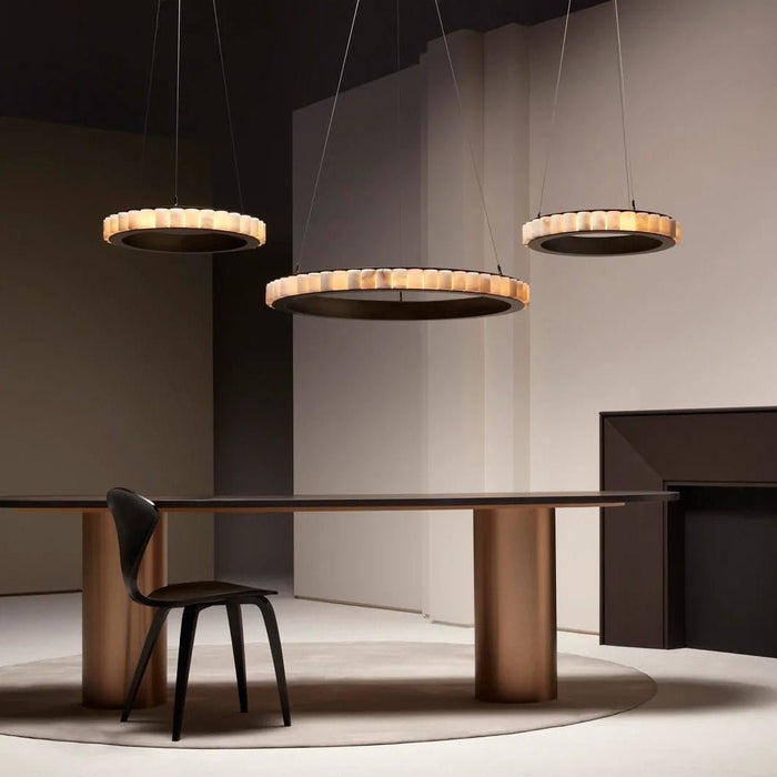 Alabaster Avalon Halo Chandelier - Simprolos