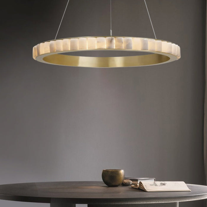 Alabaster Avalon Halo Chandelier - Simprolos