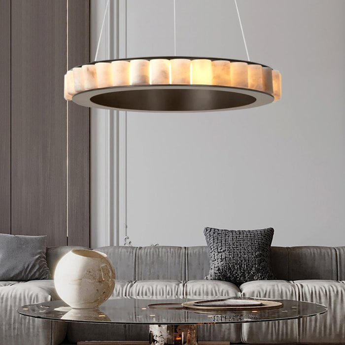 Alabaster Avalon Halo Chandelier - Simprolos