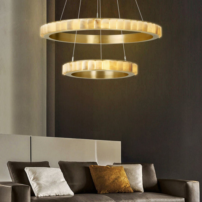 Alabaster Avalon Halo Chandelier - Simprolos
