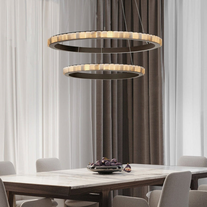 Alabaster Avalon Halo Chandelier - Simprolos