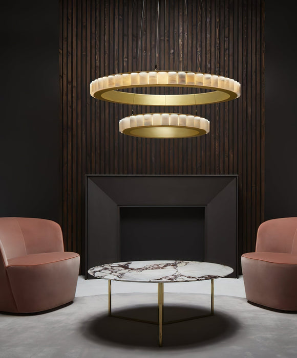 Alabaster Avalon Halo Chandelier - Simprolos