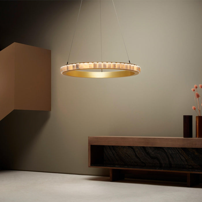 Alabaster Avalon Halo Chandelier - Simprolos