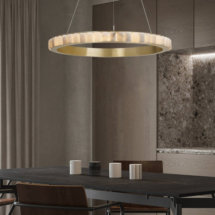 Alabaster Avalon Halo Chandelier - Simprolos