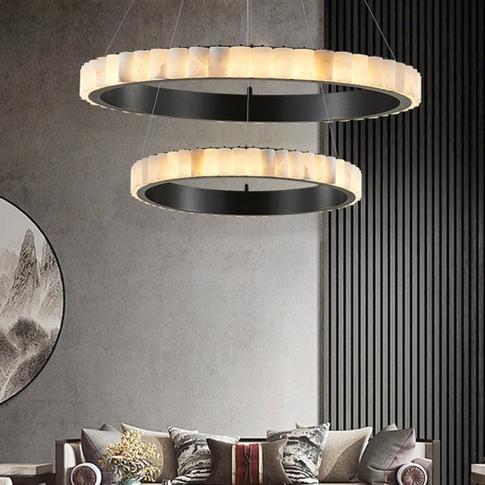 Alabaster Avalon Halo Chandelier - Simprolos