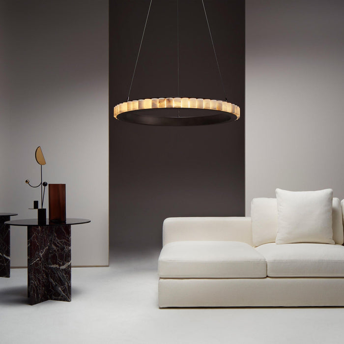 Alabaster Avalon Halo Chandelier - Simprolos