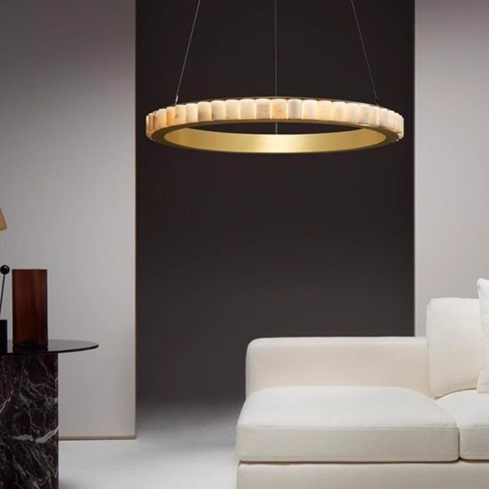 Alabaster Avalon Halo Chandelier - Simprolos