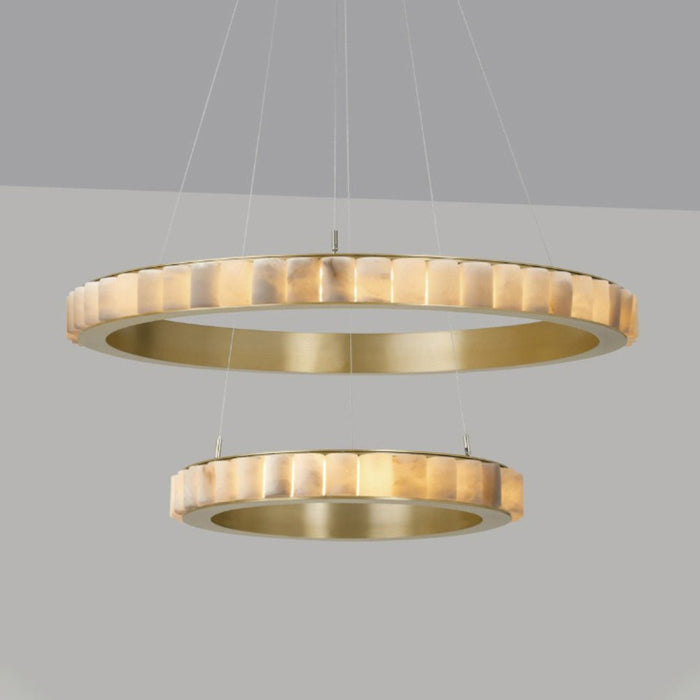 Alabaster Avalon Halo Chandelier - Simprolos