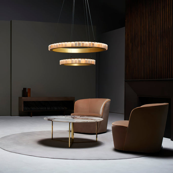 Alabaster Avalon Halo Chandelier - Simprolos