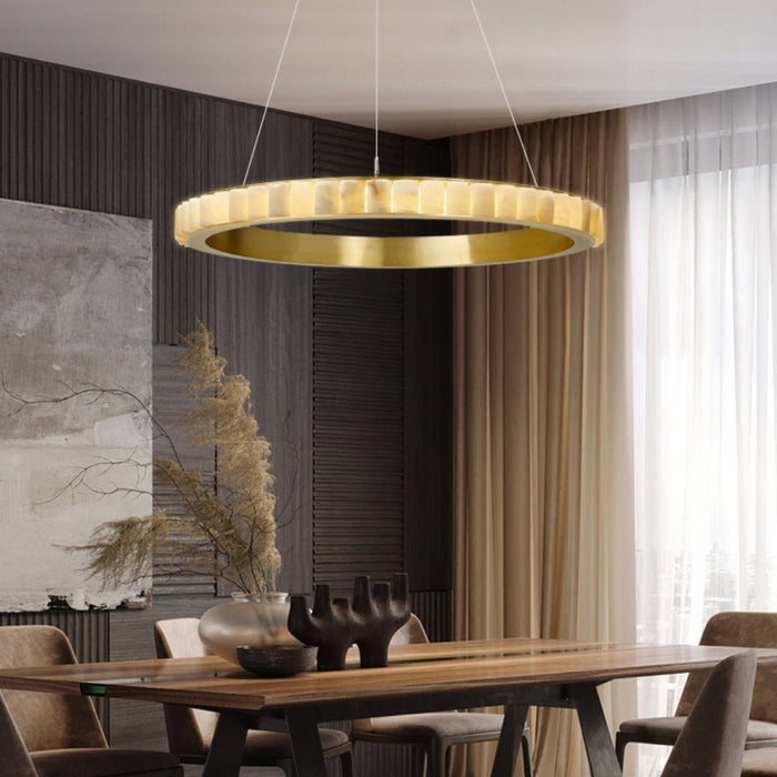 Alabaster Avalon Halo Chandelier - Simprolos
