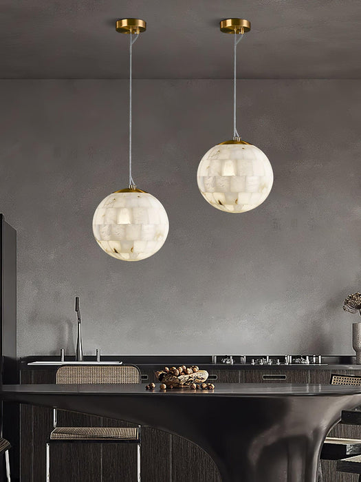 Alabaster Ball Pendant Light - Simprolos
