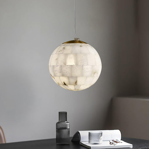 Alabaster Ball Pendant Light - Simprolos