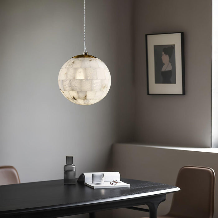 Alabaster Ball Pendant Light - Simprolos