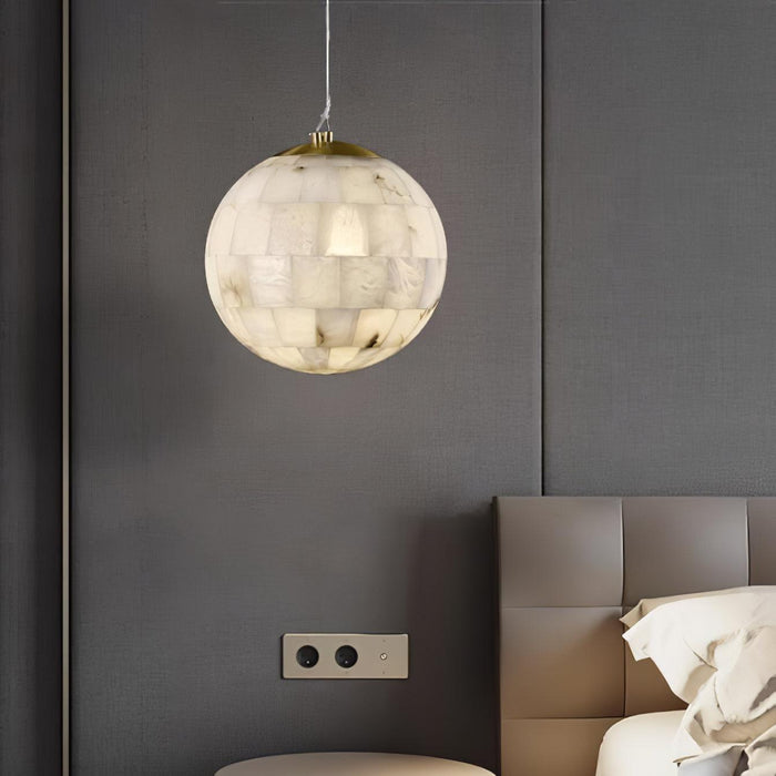 Alabaster Ball Pendant Light - Simprolos