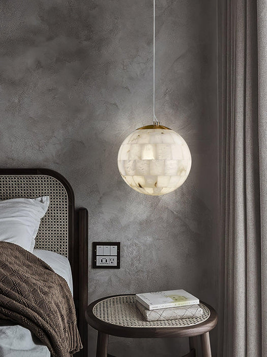 Alabaster Ball Pendant Light - Simprolos