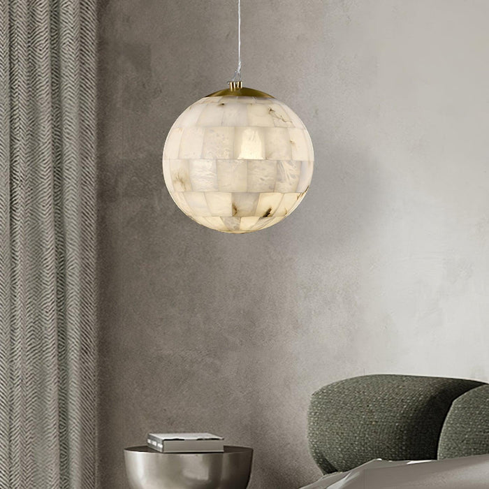 Alabaster Ball Pendant Light - Simprolos