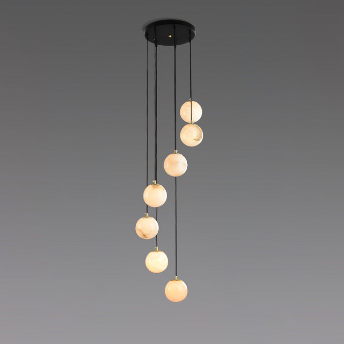 Alabaster Balls Cluster Chandelier - Simprolos