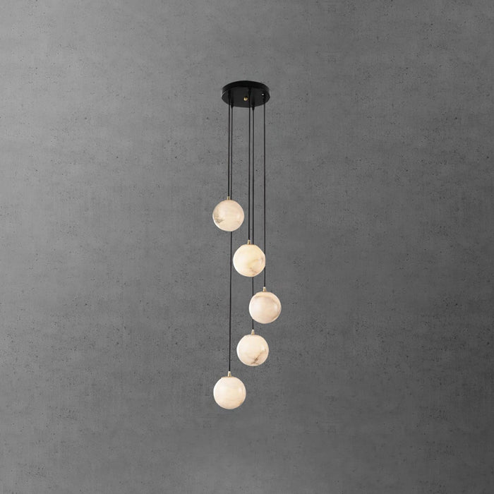 Alabaster Balls Cluster Chandelier - Simprolos