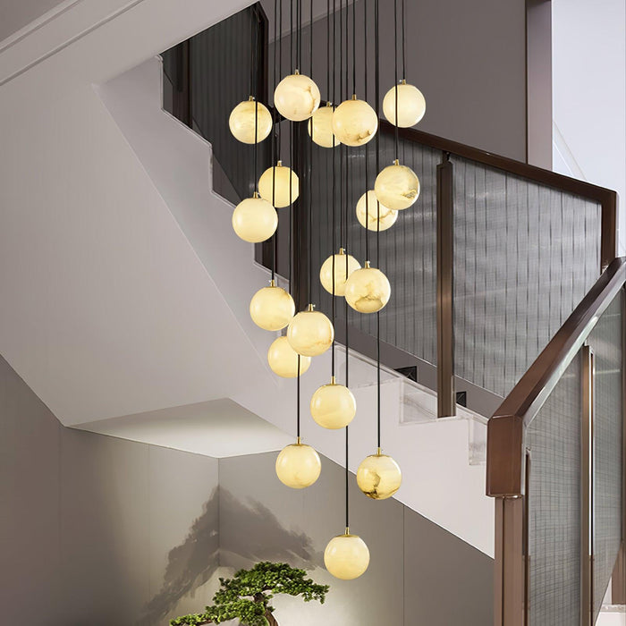 Alabaster Balls Cluster Chandelier - Simprolos