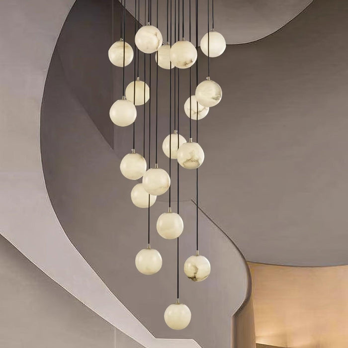 Alabaster Balls Cluster Chandelier - Simprolos