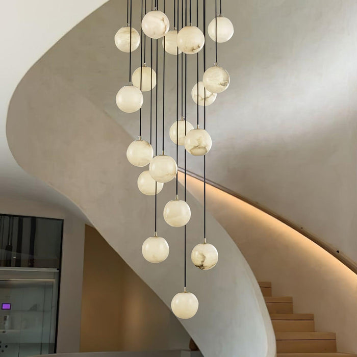 Alabaster Balls Cluster Chandelier - Simprolos