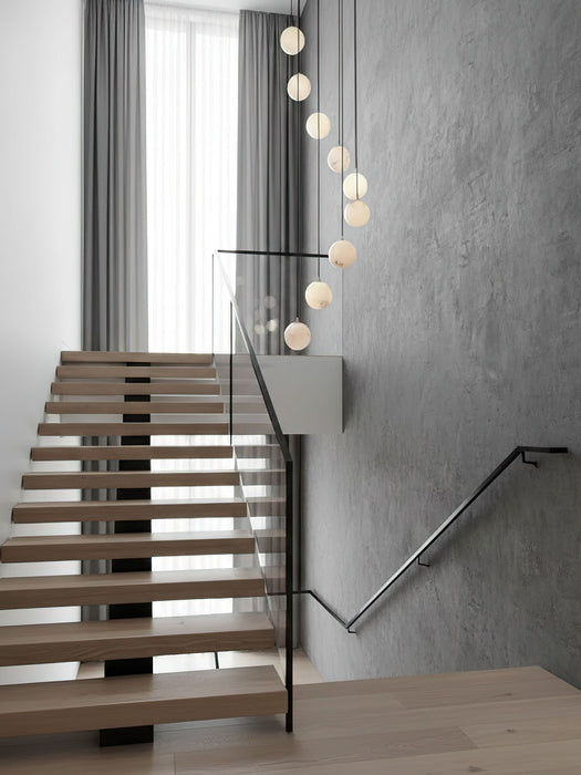 Alabaster Balls Cluster Chandelier - Simprolos