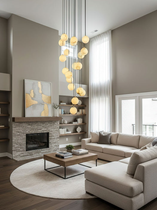 Alabaster Balls Cluster Chandelier - Simprolos