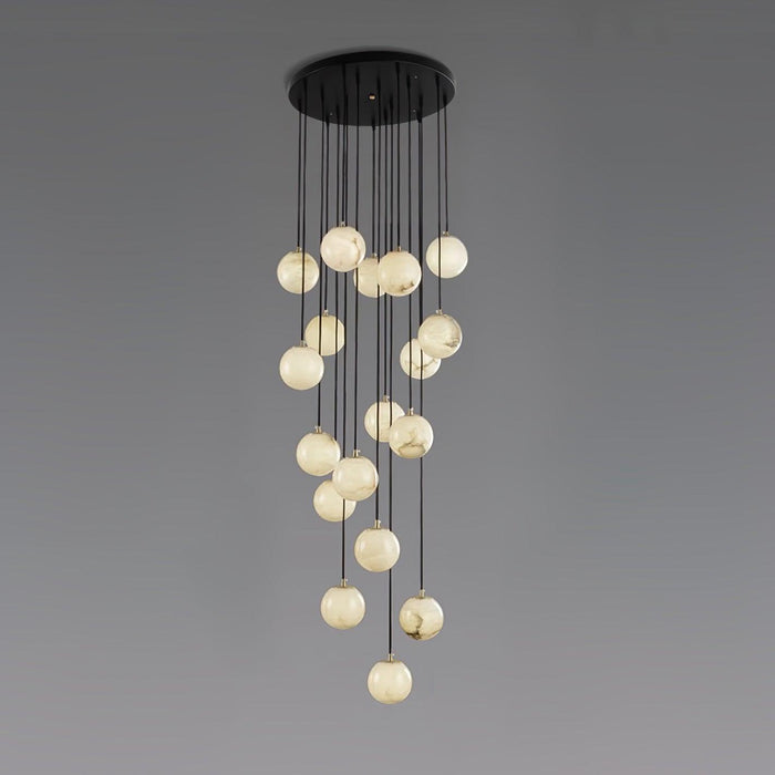 Alabaster Balls Cluster Chandelier - Simprolos