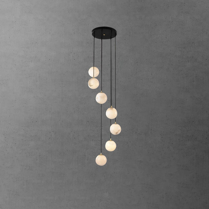 Alabaster Balls Cluster Chandelier - Simprolos