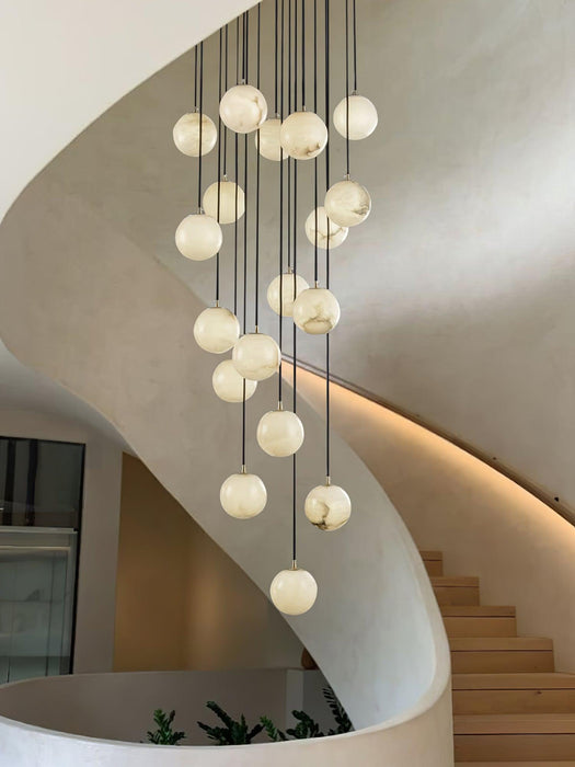 Alabaster Balls Cluster Chandelier - Simprolos