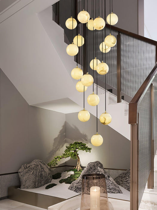 Alabaster Balls Cluster Chandelier - Simprolos