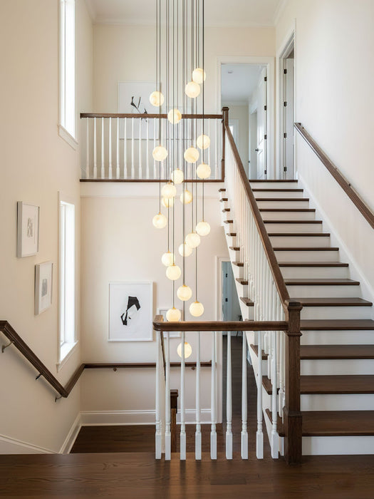 Alabaster Balls Cluster Chandelier - Simprolos