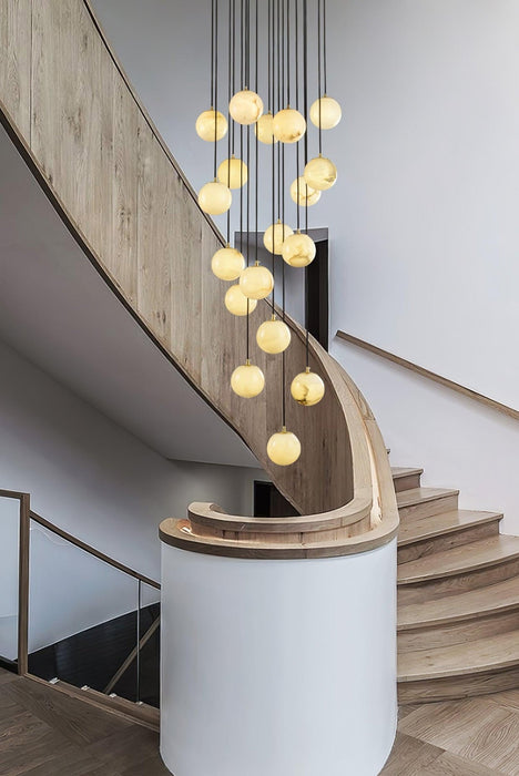 Alabaster Balls Cluster Chandelier - Simprolos