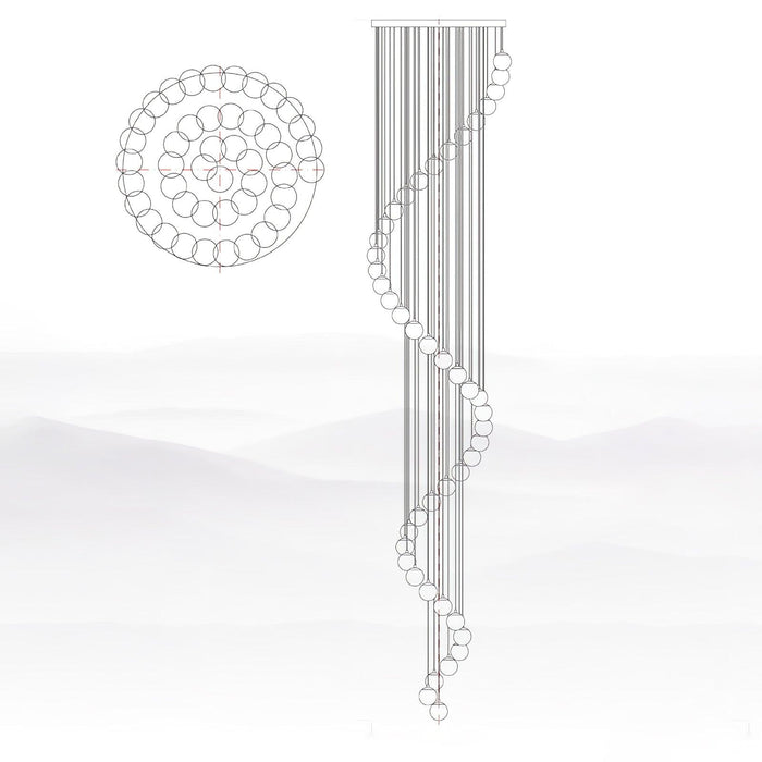 Alabaster Balls Cluster Chandelier - Simprolos