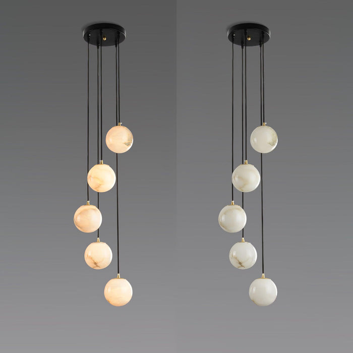 Alabaster Balls Cluster Chandelier - Simprolos