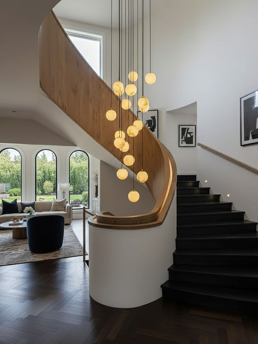 Alabaster Balls Cluster Chandelier - Simprolos