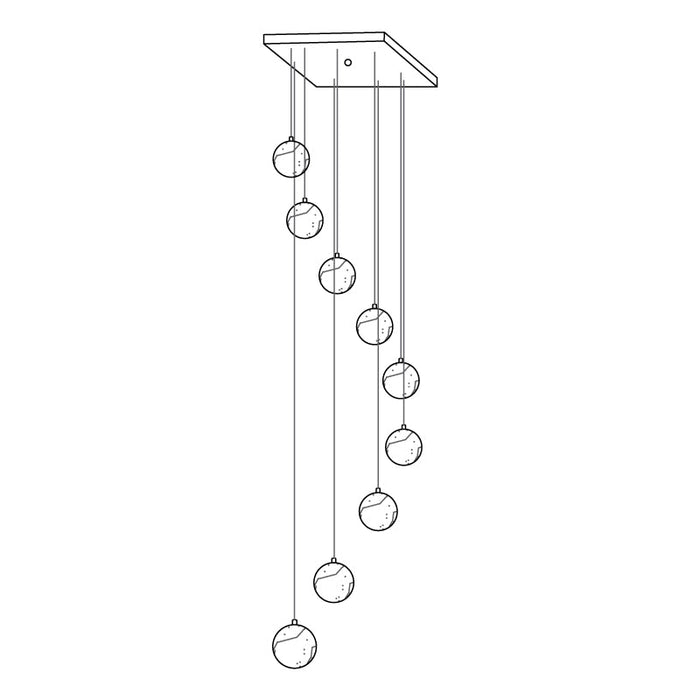 Alabaster Balls Cluster Chandelier - Simprolos
