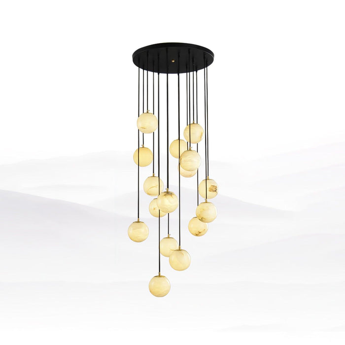 Alabaster Balls Cluster Chandelier - Simprolos