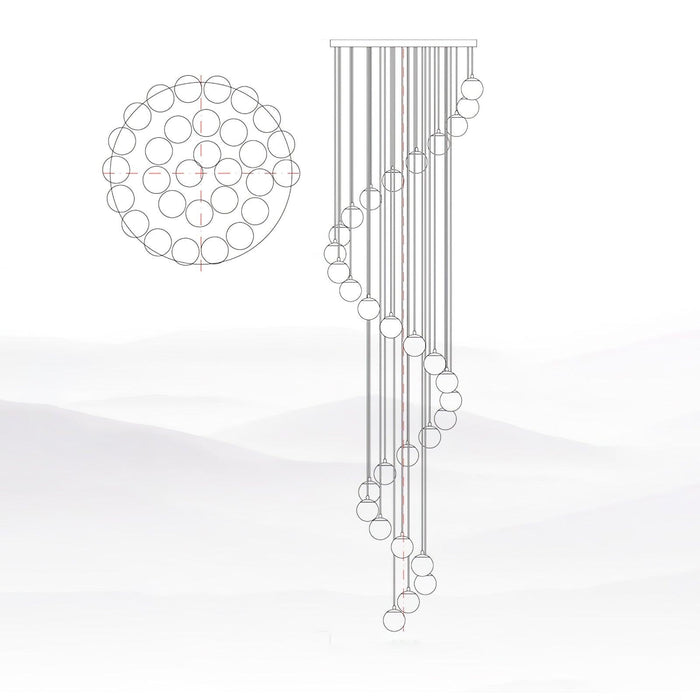 Alabaster Balls Cluster Chandelier - Simprolos