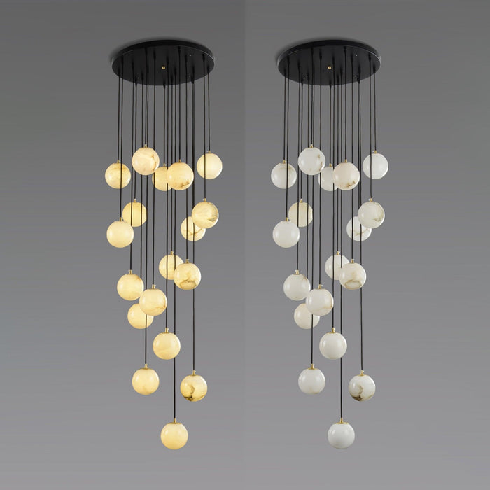 Alabaster Balls Cluster Chandelier - Simprolos