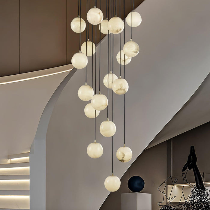 Alabaster Balls Cluster Chandelier - Simprolos