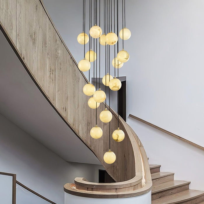 Alabaster Balls Cluster Chandelier - Simprolos