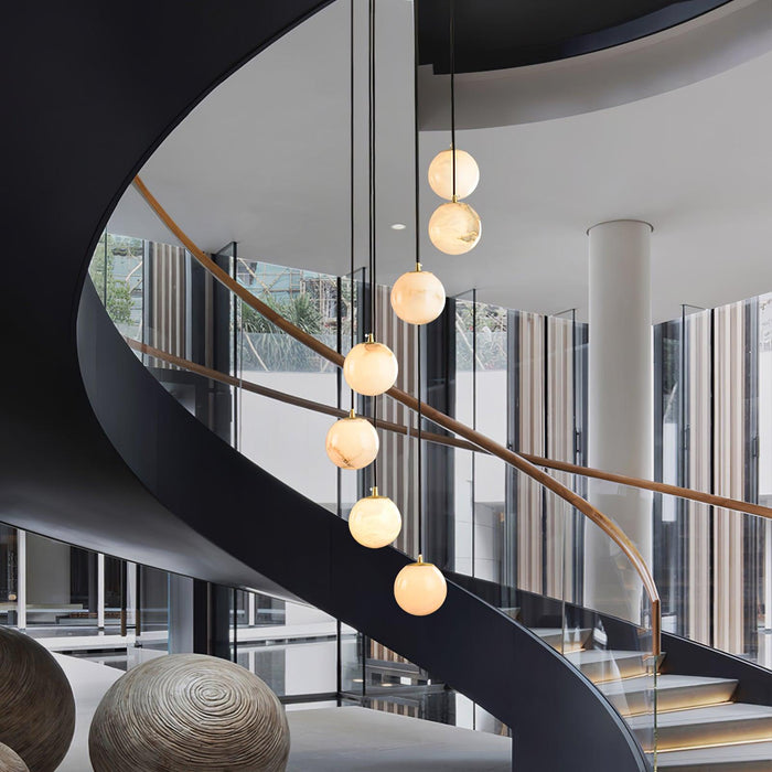 Alabaster Balls Cluster Chandelier - Simprolos