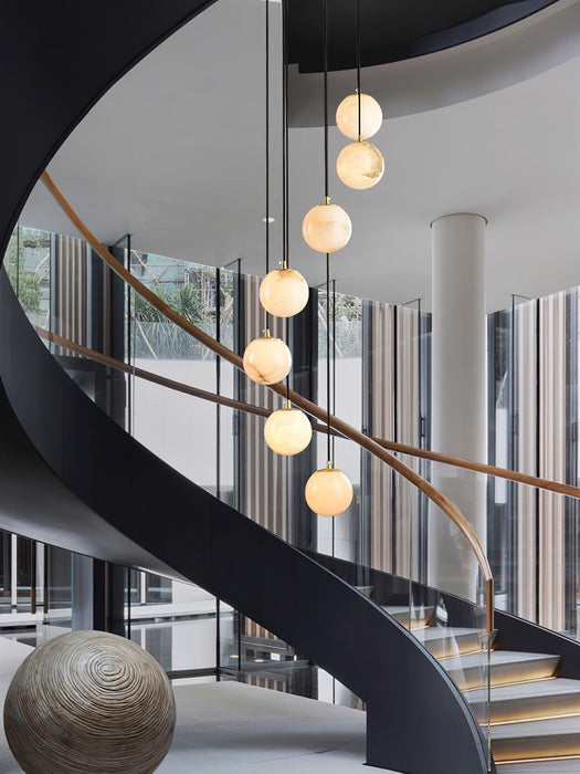 Alabaster Balls Cluster Chandelier - Simprolos